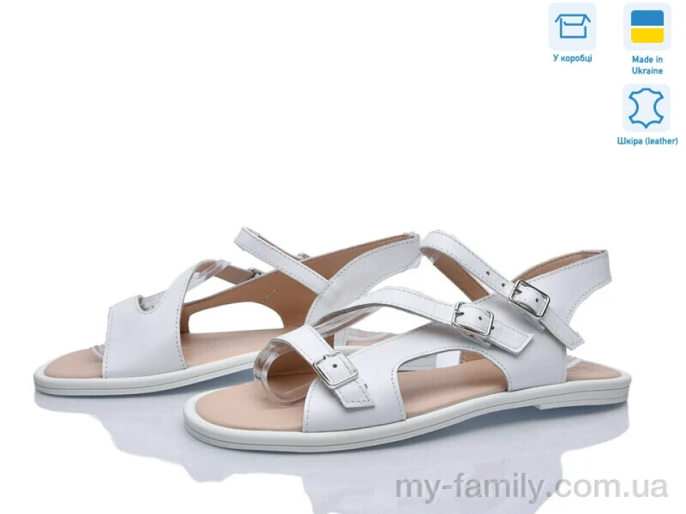 Босоніжки натуральна шкіра білий жінки -, Жіночі босоніжки оптом