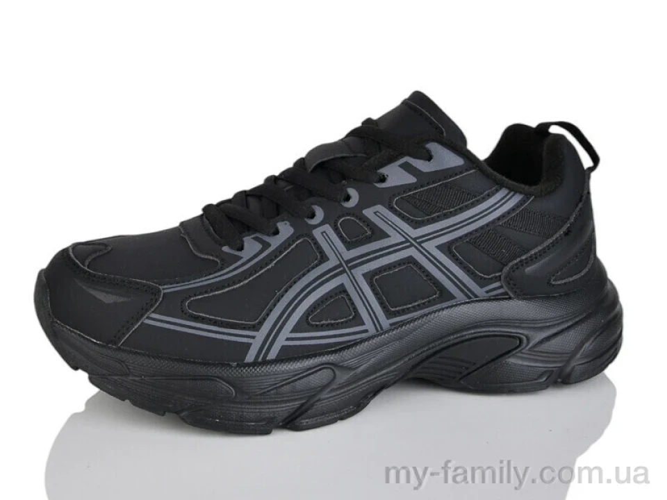 Кросівки штучна шкіра чорний унісекс -, Унісекс кросівки оптом