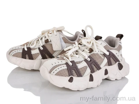 Кросівки штучна шкіра-текстиль коричневий діти унісекс, Дитячі кросівки оптом