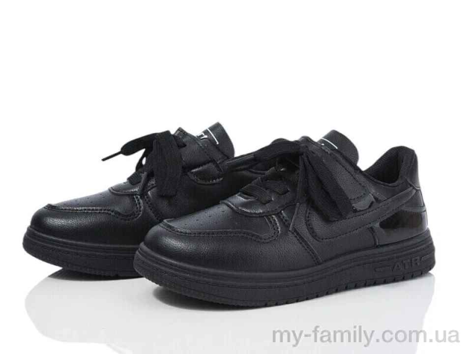 Кросівки штучна шкіра чорний діти унісекс, Дитячі кросівки оптом