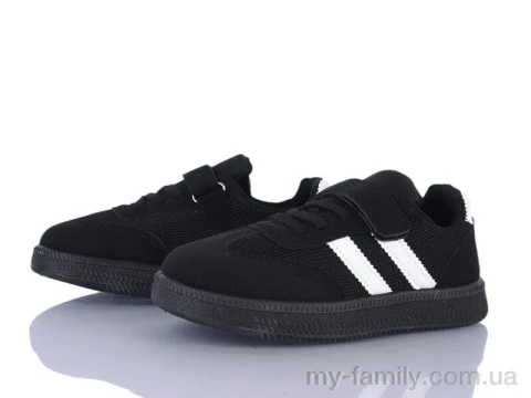 Кросівки штучна замша-текстиль чорний діти унісекс, Дитячі кросівки оптом