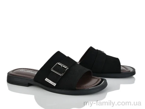 Шльопанці штучна замша чорний жінки -, Жіночі шльопанці оптом