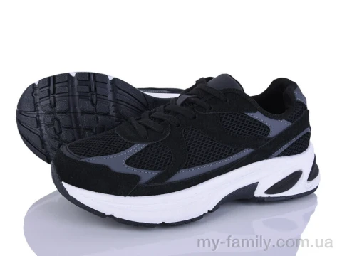 Кросівки штучна замша-текстиль чорний жінки -, Жіночі кросівки оптом