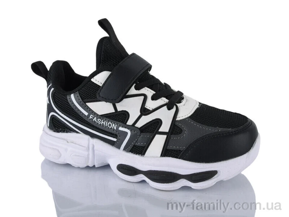 Кросівки штучна шкіра-текстиль чорний діти хлопчик, Дитячі кросівки оптом