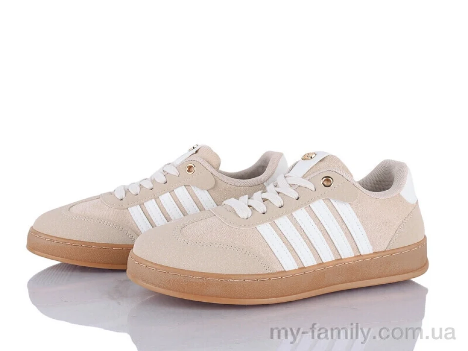 Кросівки штучна замша бежевий жінки -, Жіночі кросівки оптом