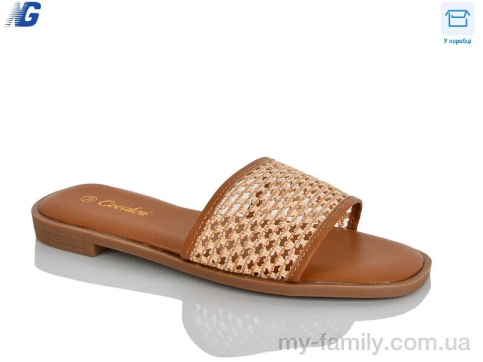 Шльопанці текстиль коричневий жінки -, Жіночі шльопанці оптом