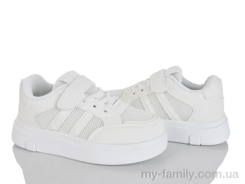 Кросівки штучна шкіра-текстиль білий діти унісекс, Дитячі кросівки оптом