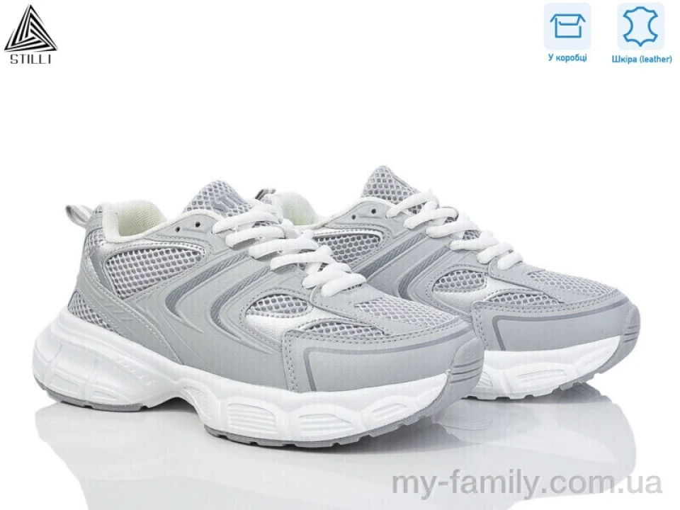 Кросівки натуральна шкіра-текстиль сірий жінки -, Жіночі кросівки оптом