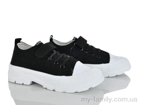 Кеди текстиль-гума чорний діти дівчинка, Взуття оптом діти