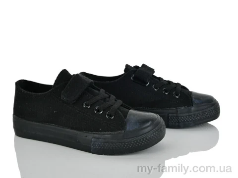 Кеди текстиль-гума чорний діти хлопчик, Взуття оптом діти