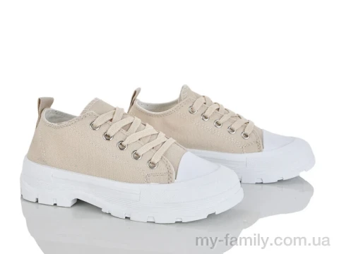 Кеди текстиль-гума бежевий діти дівчинка, Взуття оптом діти