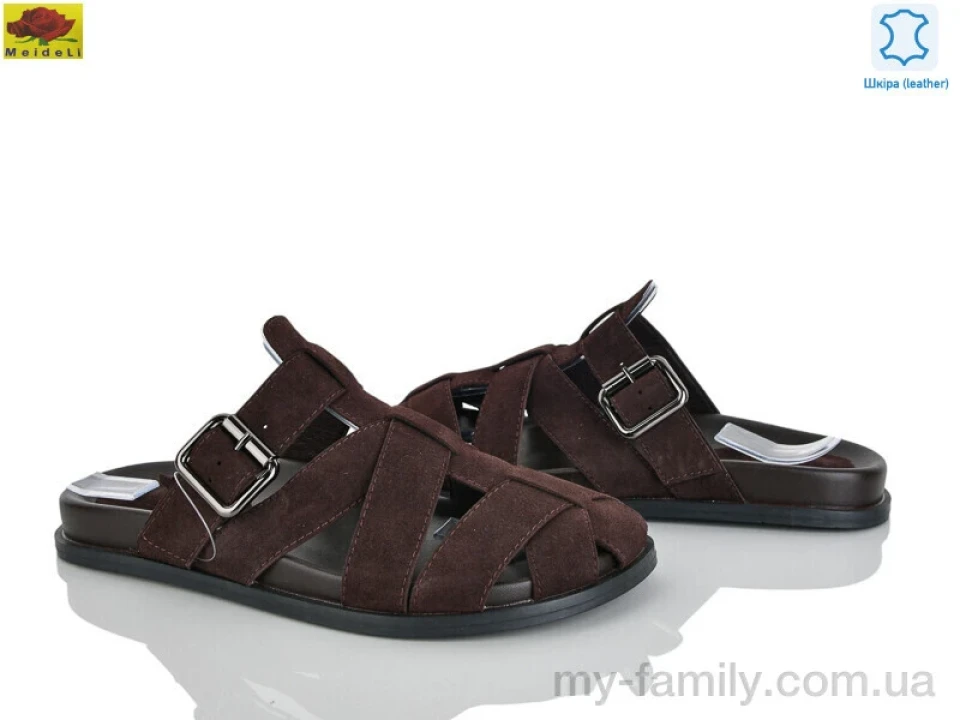 Шльопанці натуральна замша коричневий жінки -, Жіночі шльопанці оптом