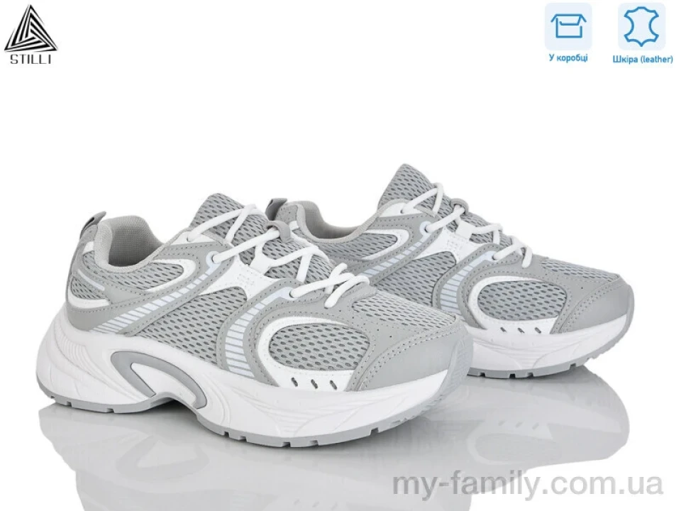 Кросівки натуральна шкіра-текстиль сірий жінки -, Жіночі кросівки оптом