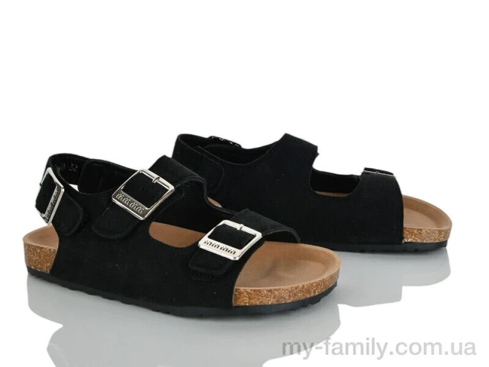 Босоніжки штучна замша чорний діти дівчинка, Взуття оптом діти