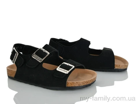 Босоножки искусственная замша черный дети девочка, Взуття оптом дети