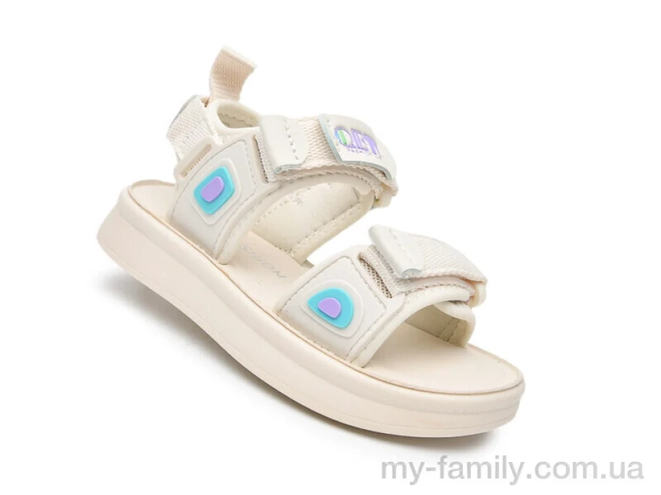 Босоніжки штучна шкіра-текстиль бежевий діти дівчинка, Взуття оптом діти