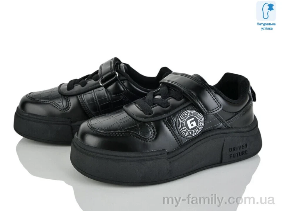 Кросівки штучна шкіра чорний діти дівчинка, Дитячі кросівки оптом