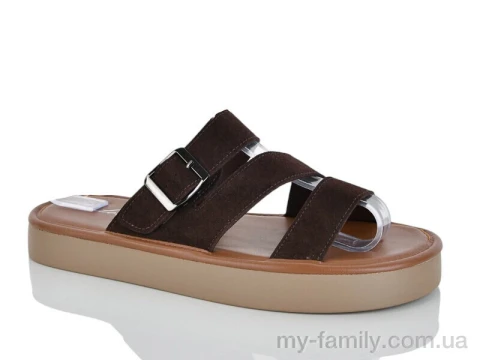 Шльопанці штучна замша коричневий жінки -, Жіночі шльопанці оптом