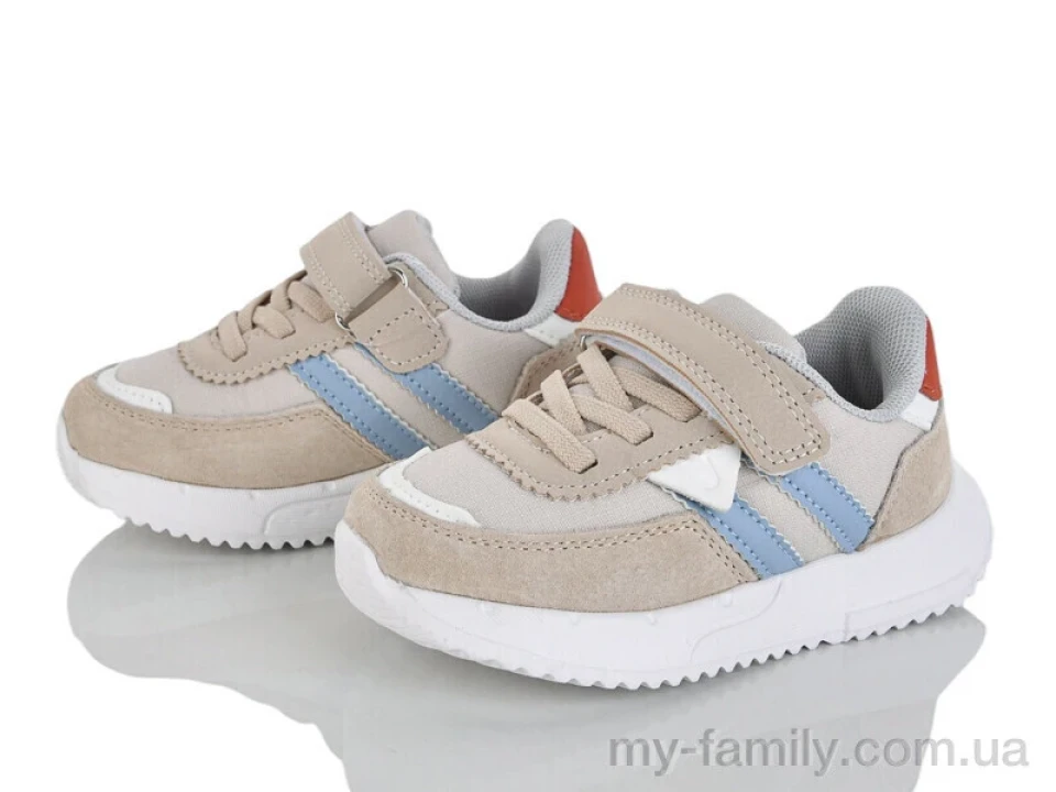 Кросівки штучна замша-текстиль бежевий діти унісекс, Дитячі кросівки оптом