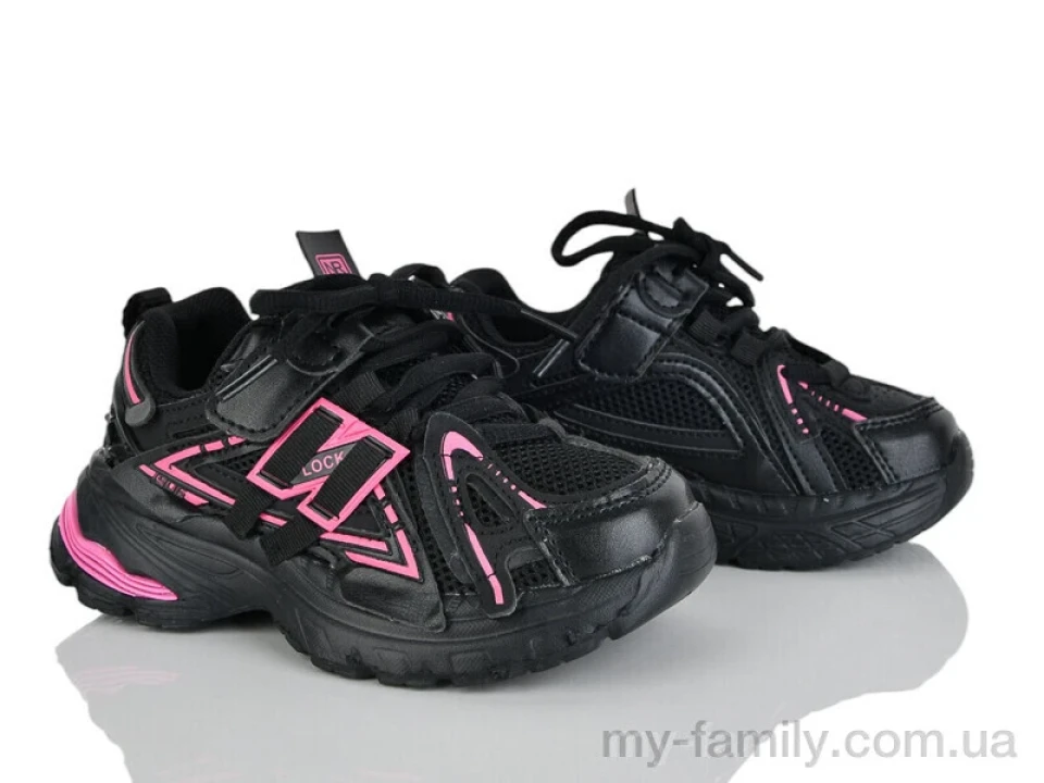 Кросівки штучна шкіра-текстиль чорний діти дівчинка, Дитячі кросівки оптом