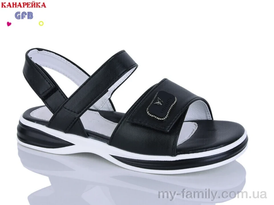 Босоніжки штучна замша-текстиль чорний діти дівчинка, Взуття оптом діти