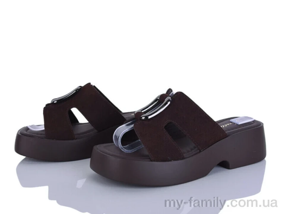 Шльопанці штучна замша коричневий жінки -, Жіночі шльопанці оптом