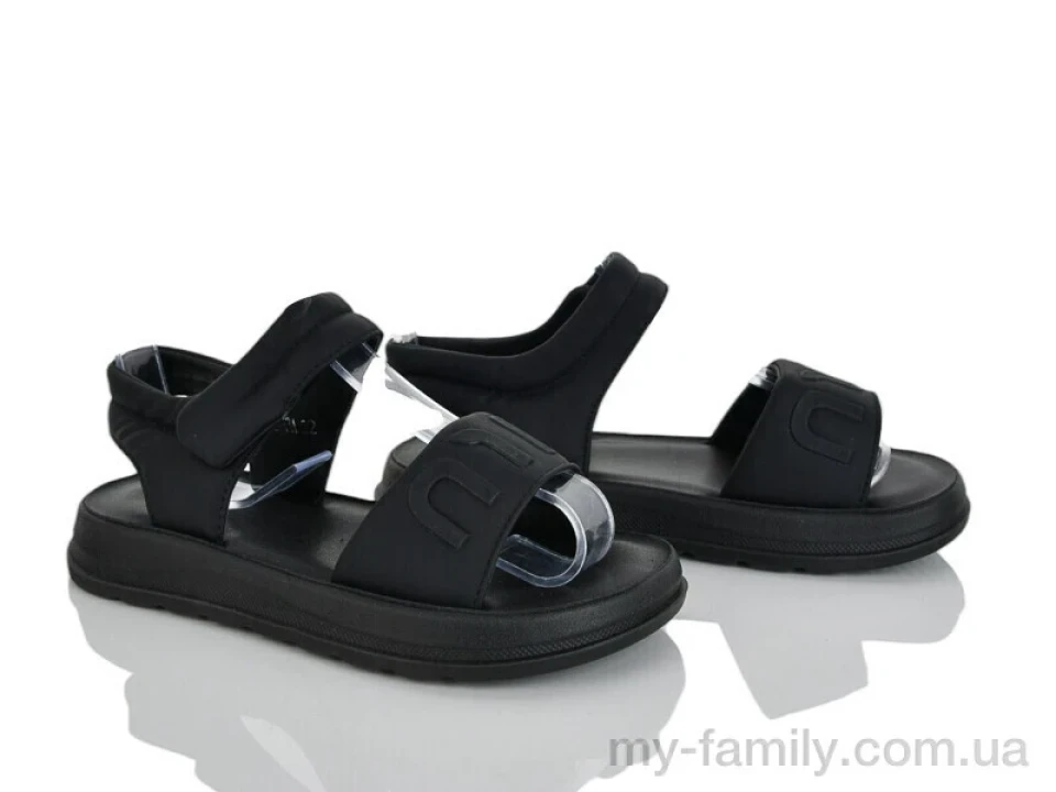 Босоніжки штучна шкіра чорний діти дівчинка, Взуття оптом діти