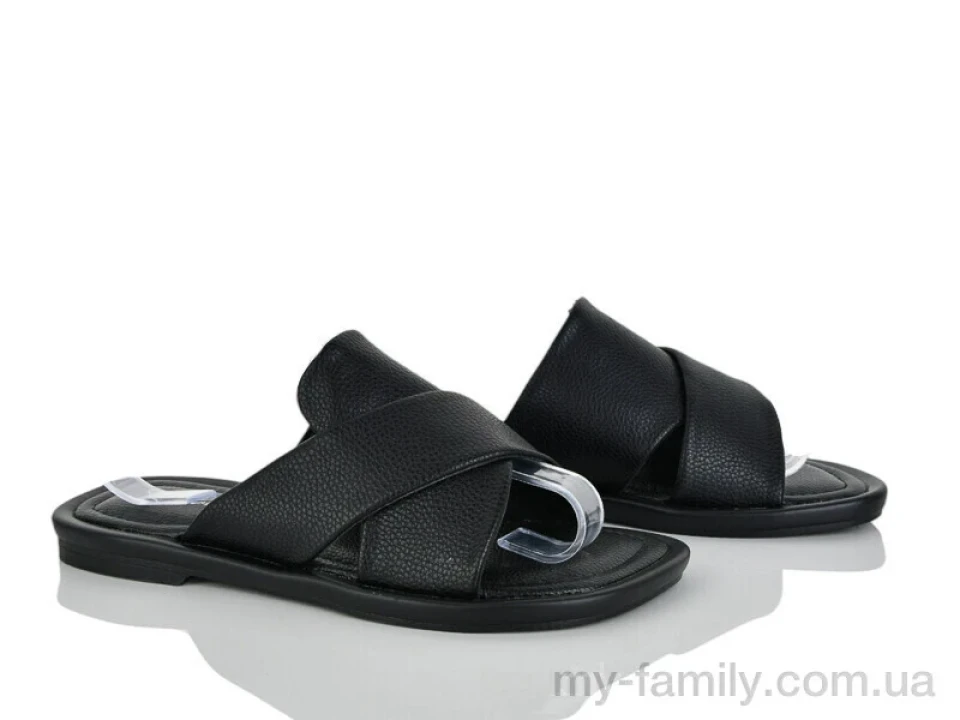 Шльопанці штучна шкіра чорний жінки -, Жіночі шльопанці оптом