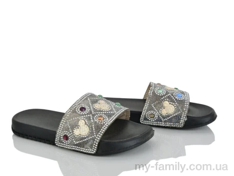 Шльопанці штучний матеріал чорний діти дівчинка, Дитячі шльопанці оптом
