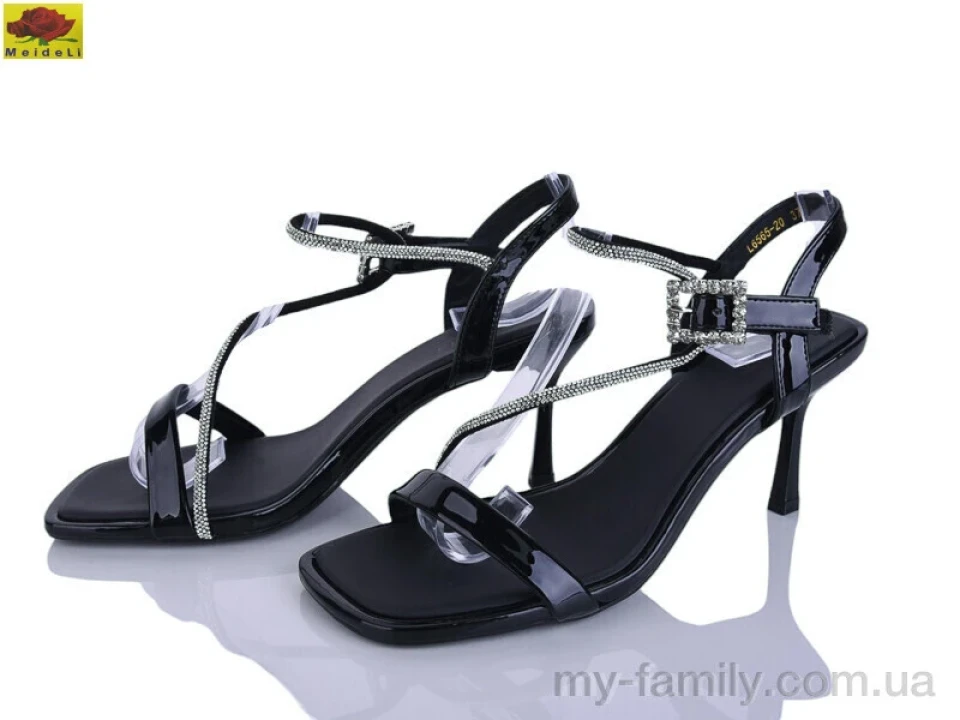 Босоніжки штучний лак чорний жінки -, Жіночі босоніжки оптом