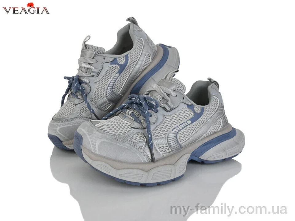 Кросівки штучна шкіра-текстиль сірий жінки -, Жіночі кросівки оптом