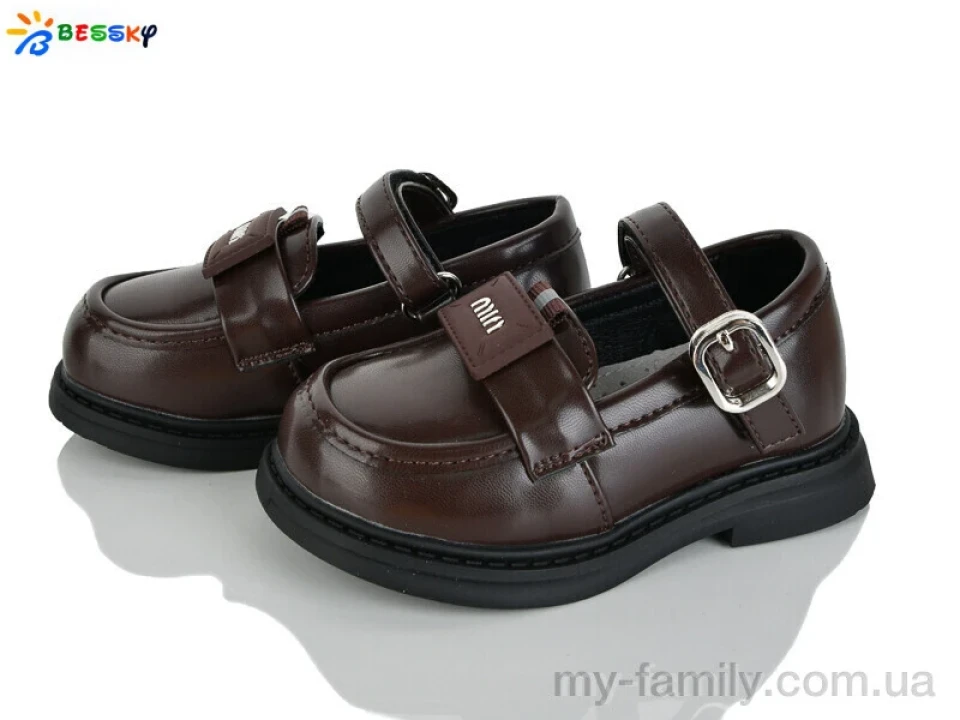 Туфлі штучна шкіра коричневий діти дівчинка, Дитячі туфлі оптом