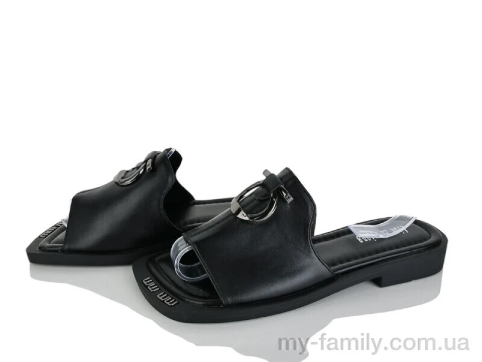 Шльопанці штучна шкіра чорний жінки -, Жіночі шльопанці оптом