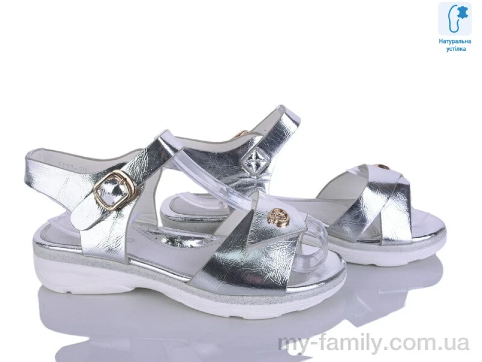 Босоніжки штучна шкіра срібний діти дівчинка, Дитячі босоніжки оптом