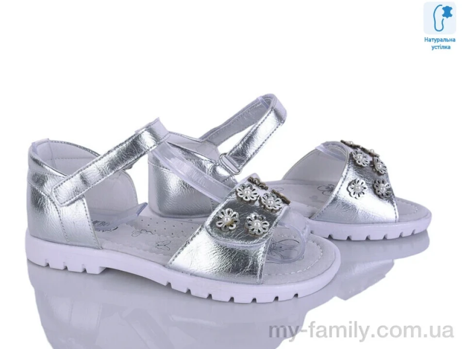 Босоніжки штучна шкіра срібний діти дівчинка, Взуття оптом діти