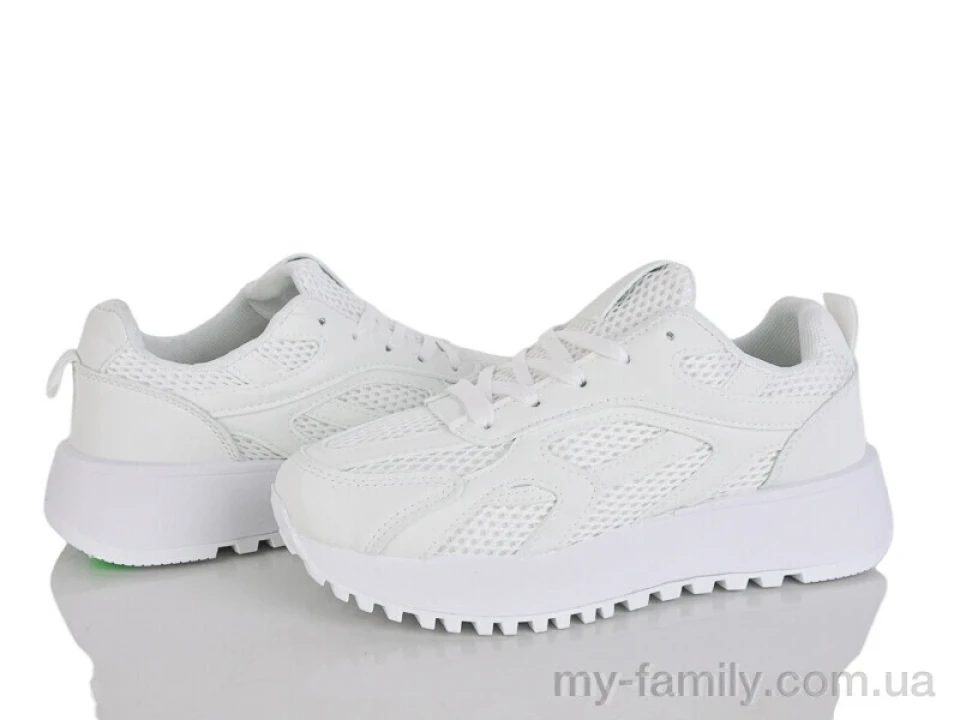 Кросівки штучна замша-текстиль білий жінки -, Жіночі кросівки оптом