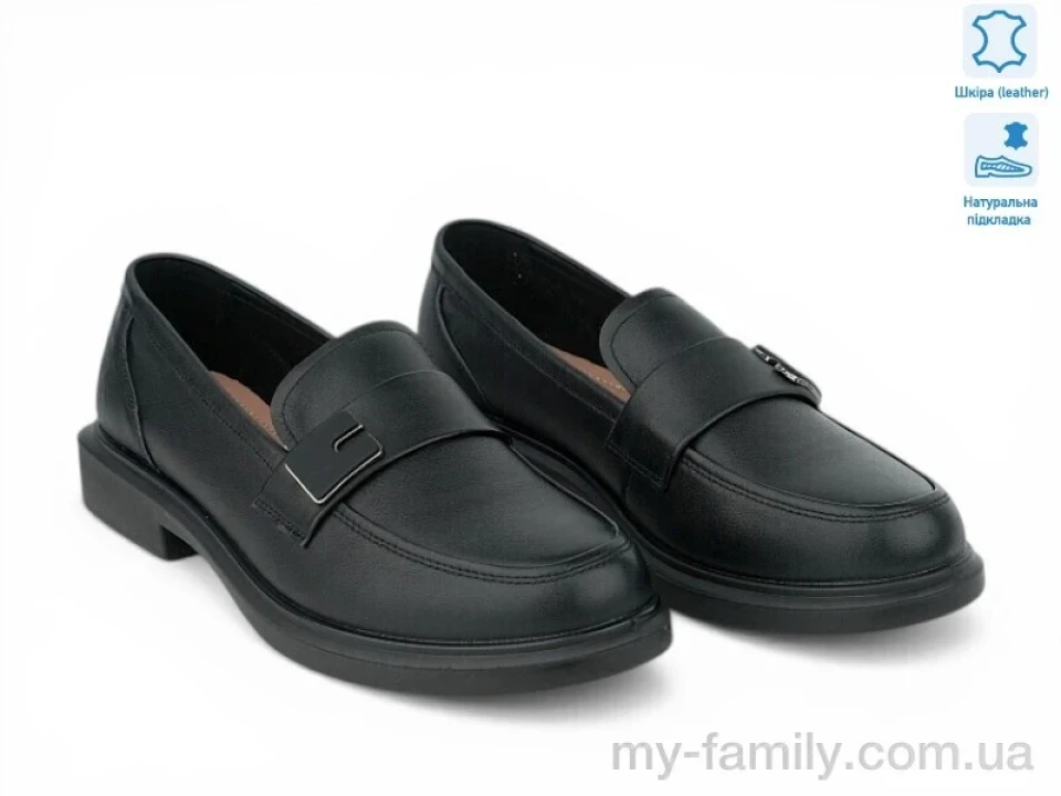 Туфлі натуральна шкіра чорний жінки -, Туфлі жіночі оптом