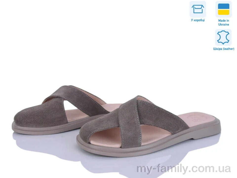 Шльопанці натуральна замша коричневий жінки -, Жіночі шльопанці оптом