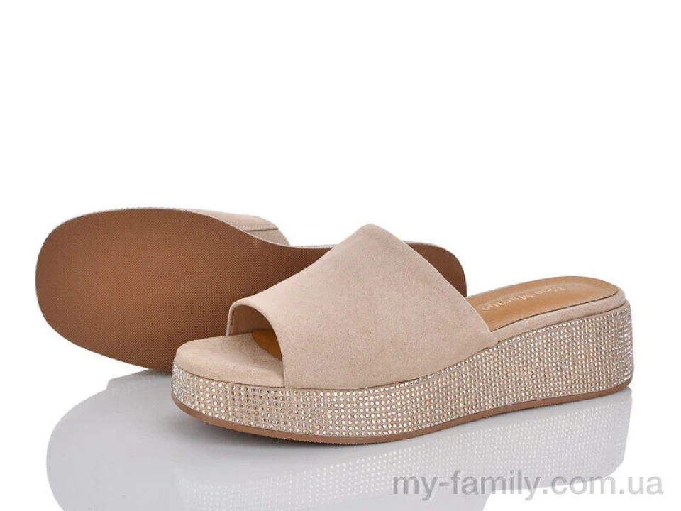 Шльопанці штучна замша бежевий жінки -, Жіночі шльопанці оптом