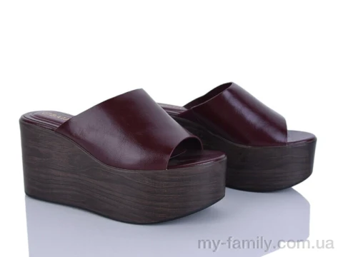 Шлепки искусственная кожа бордовый женщины -, Женские шлепки оптом