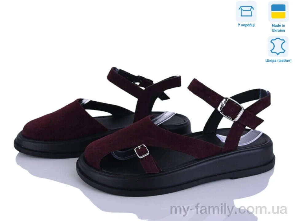 Босоніжки натуральна замша бордовий жінки -, Жіночі босоніжки оптом