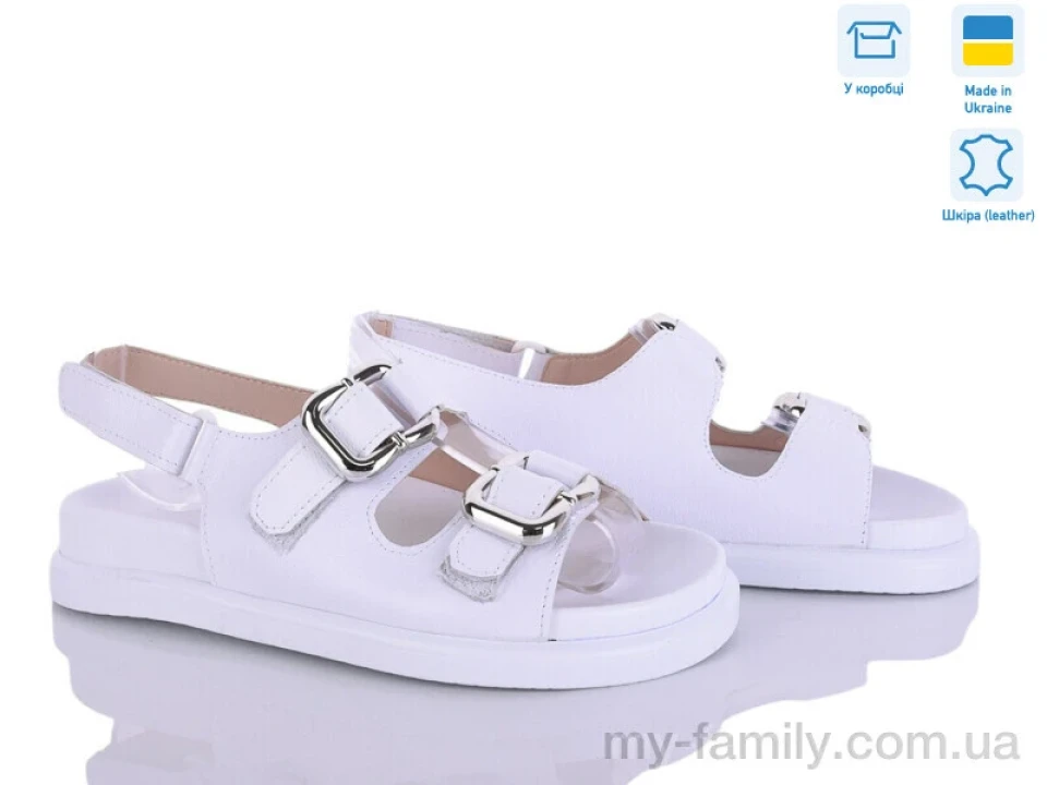 Босоніжки натуральна шкіра білий жінки -, Жіночі босоніжки оптом