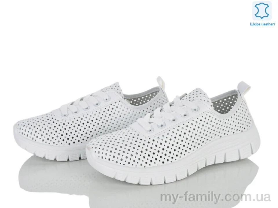 Кросівки натуральна шкіра білий жінки -, Жіночі кросівки оптом