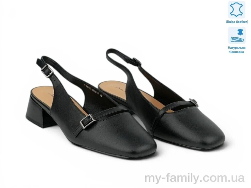 Туфлі натуральна шкіра чорний жінки -, Туфлі жіночі оптом