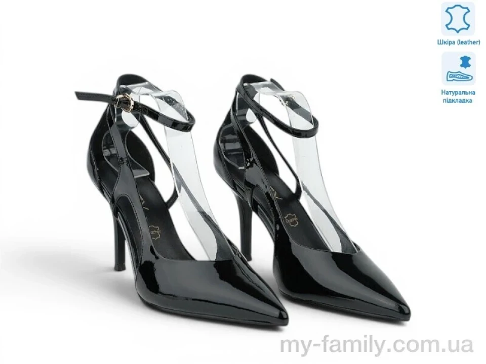 Туфлі натуральна шкіра чорний жінки -, Туфлі жіночі оптом