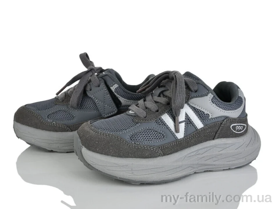 Кросівки штучна замша-текстиль сірий діти унісекс, Дитячі кросівки оптом