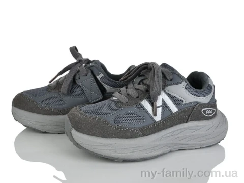 Кросівки штучна замша-текстиль сірий діти унісекс, Дитячі кросівки оптом