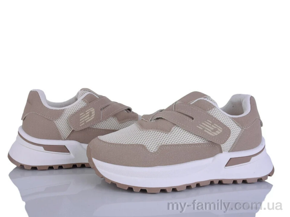 Кросівки штучна замша-текстиль бежевий жінки -, Жіночі кросівки оптом