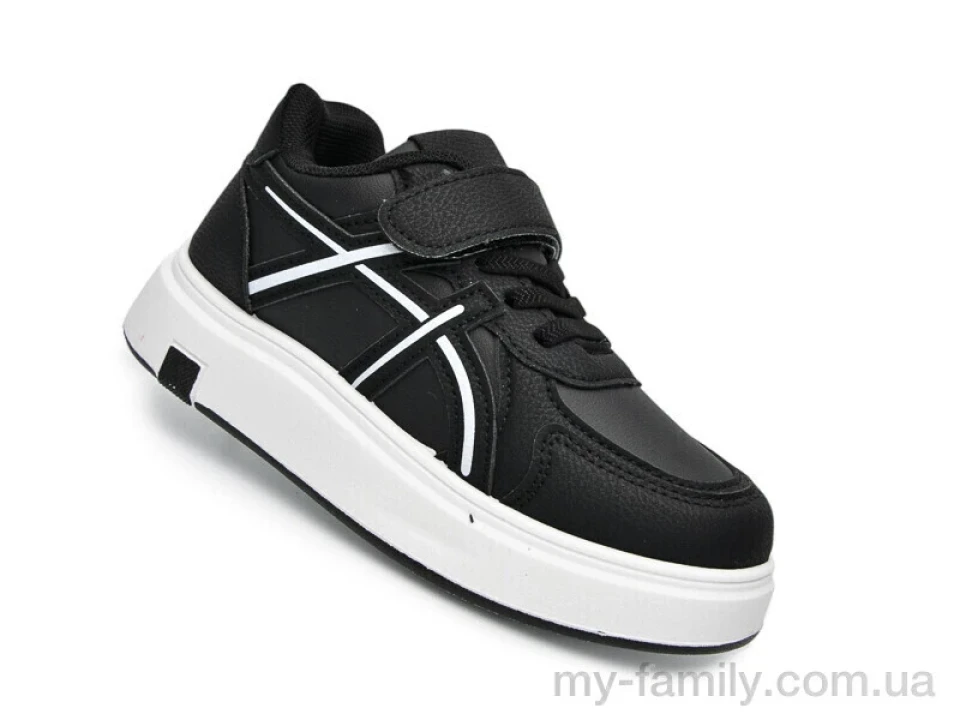 Кросівки штучна шкіра чорний діти унісекс, Кросівки оптом