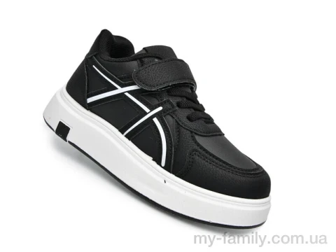 Кросівки штучна шкіра чорний діти унісекс, Кросівки оптом